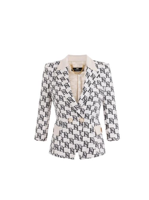 Double-breasted crepe jacket ELISABETTA FRANCHI | GIS6141E2.E84